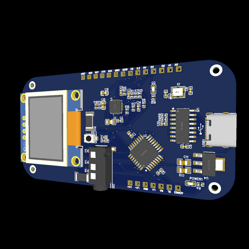 EKG izleme prototipinin PCB görseli